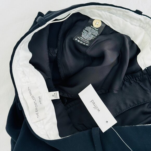 Aritizia Wilford Effortless Pant Japanese Crepette High Rise Wide Leg Size 10 - Picture 13 of 13